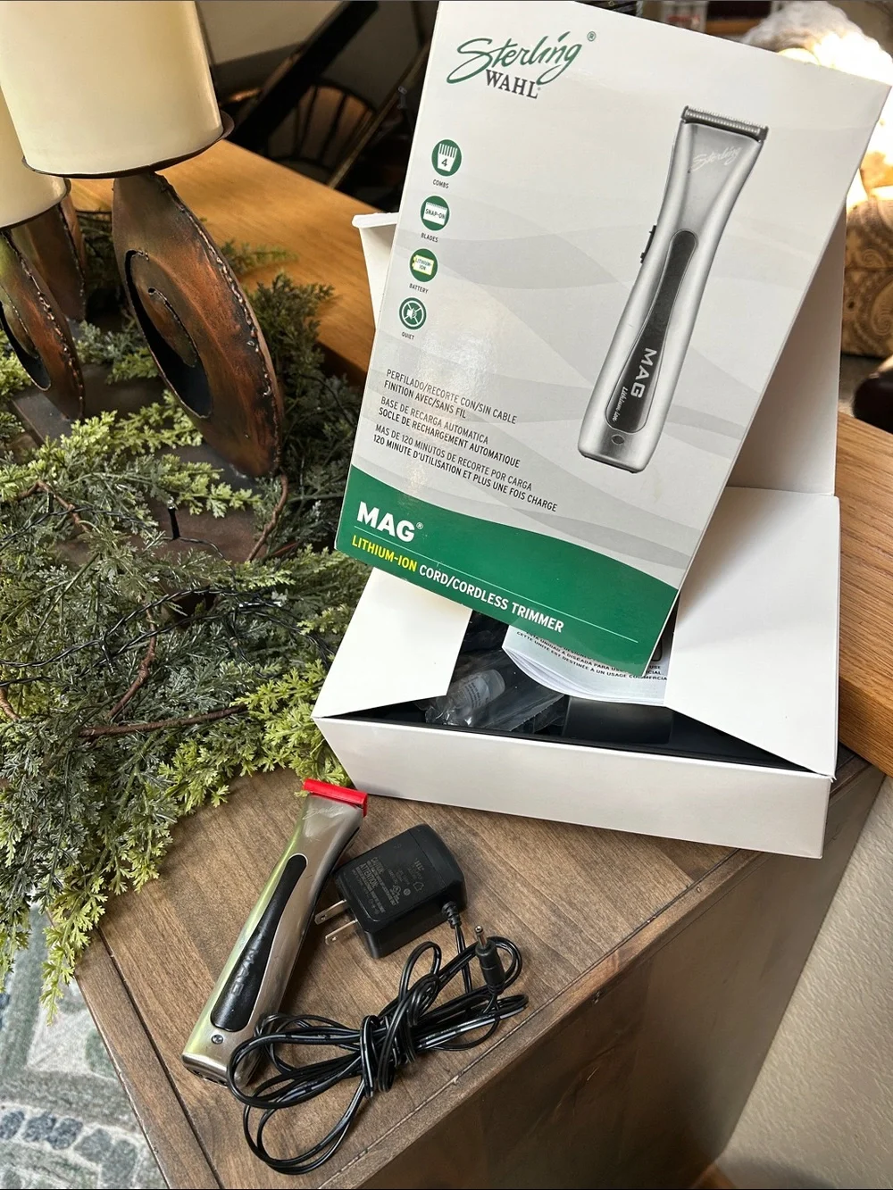 WAHL sterling MAG Lithium-Ion Cordless Trimmer — Silver